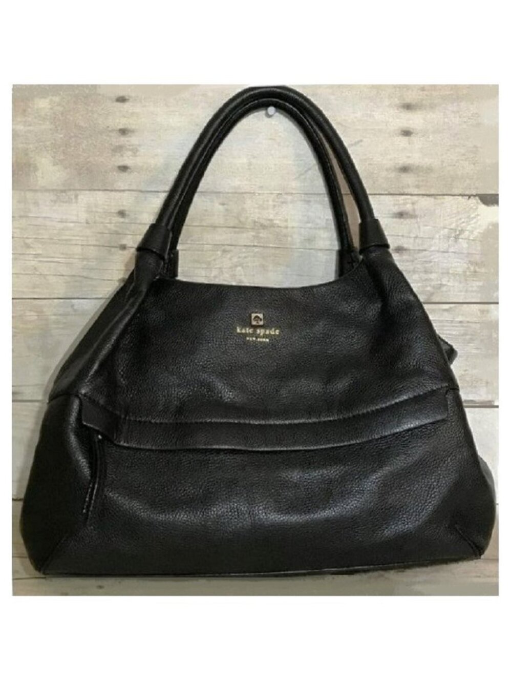 Kate Spade Hobo Bag Grant Park Black Genuine Leather Shoulder Bag Satchel